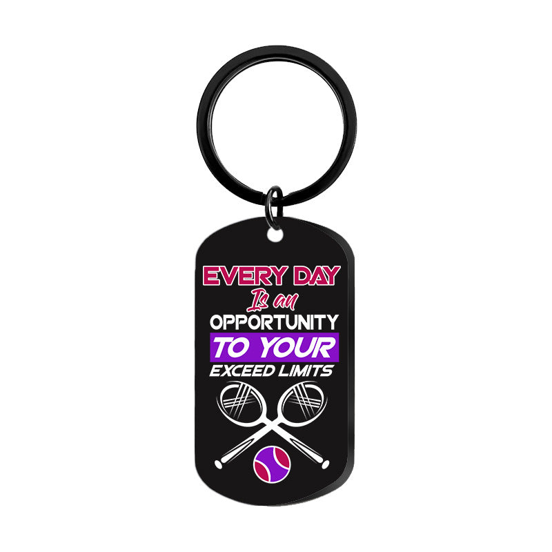 Wholesale Tennis Sports Metal Keychains